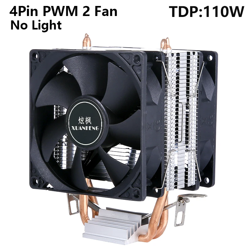 2 Heat pipes 2 Fan