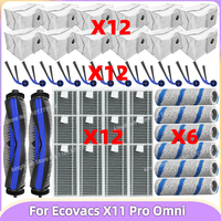 Fit For ECOVACS Deeboot X11 PRO OMNI (Water Tank Version) Parts Main Roller Side Brush Filter Roller Mop Dust Bag Replacement