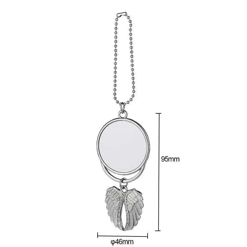 Christmas Decorations Ups Sublimation Wings Keychains Pendants Blanks Car Pendant Angel Wing Mirror Hanging Charm Ornaments ni11