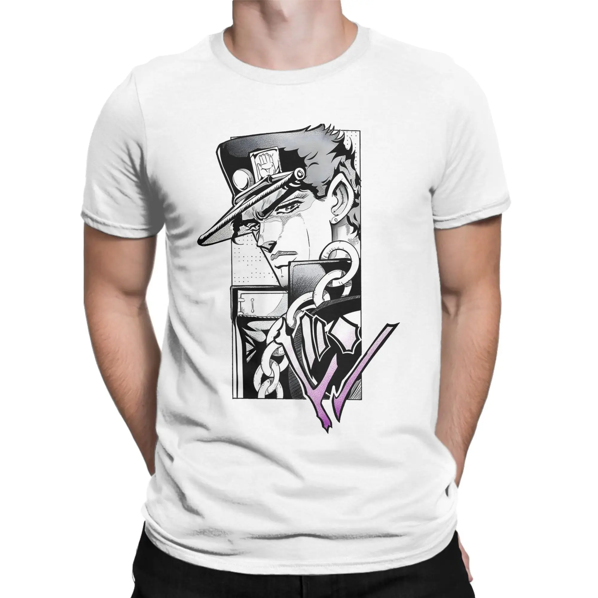 

Graphic Printed JOJOS Bizarre Adventure Manga T Shirt for Men Women Yare Yare Daze Kujo 100% Cotton T-shirts Short Sleeve Tops