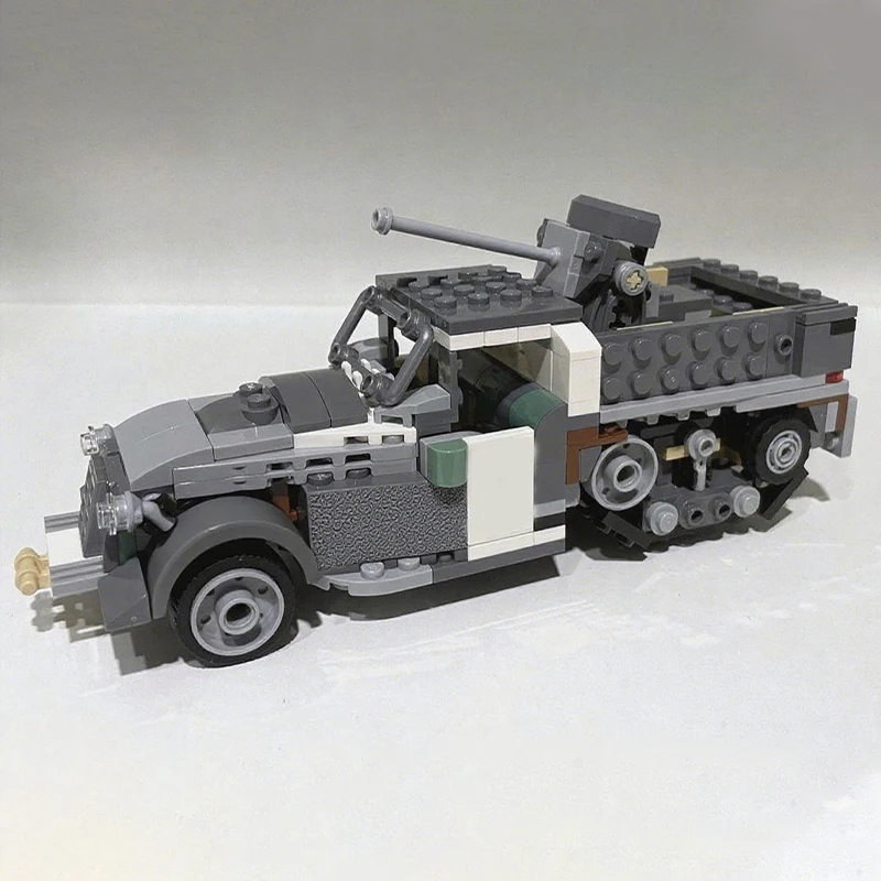 

286 шт. MOC полудорожечные модульные строительные блоки DIY модель военного автомобиля креативный инженерный танк строительный набор игрушек