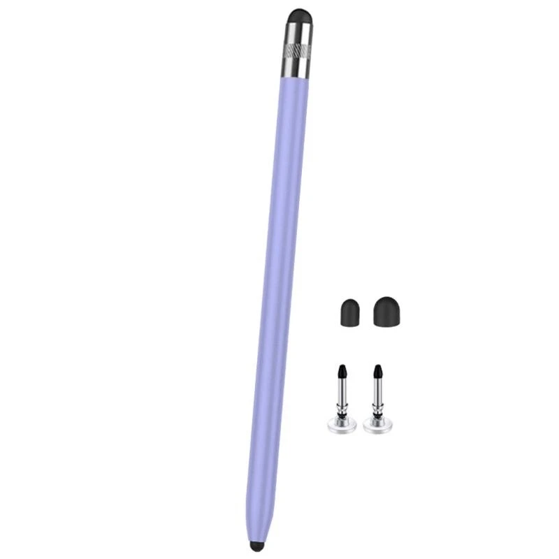 

Q22A Universals Styluses Pen Two Head Design Soft Rubber Tip for Tablets Phones Smoot