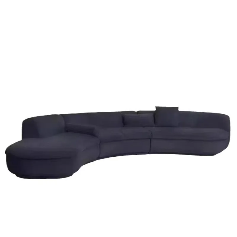 

Beauty salon large curved sofa modern light luxury clothing store hotel leisure special-shaped cloth sofa