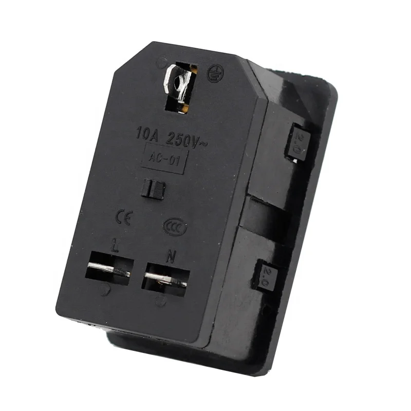 Electrical Power Socket 250V KCD4 Rocker Switch with 10A Fuse