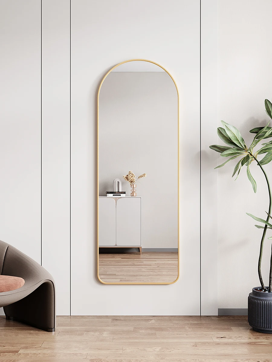 Dressed all over simple floor to ceiling wall to ceiling bedroom, three-dimensional wall mounted makeup mirror for household use