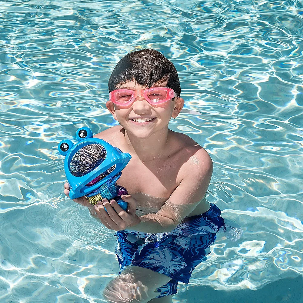 I giocattoli per l'allenamento delle immersioni estive alimentano il gioco della rana l'alimentatore inferiore piscina subacquea giocattoli per immersioni giocattoli da bagno per ragazzi e ragazze