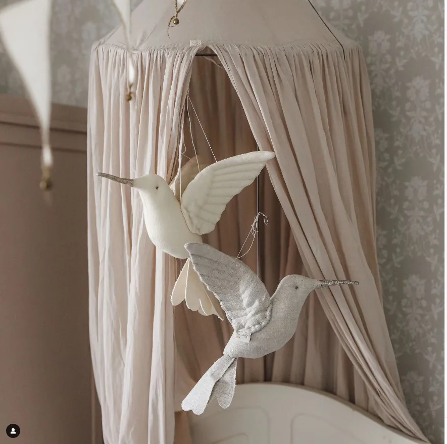INS Baby Wall Hanging Hummingbird Cartoon Stuffed Animal Plush Toy Bed Hanger Kids Gift Nursery Children Room Decor Photo
