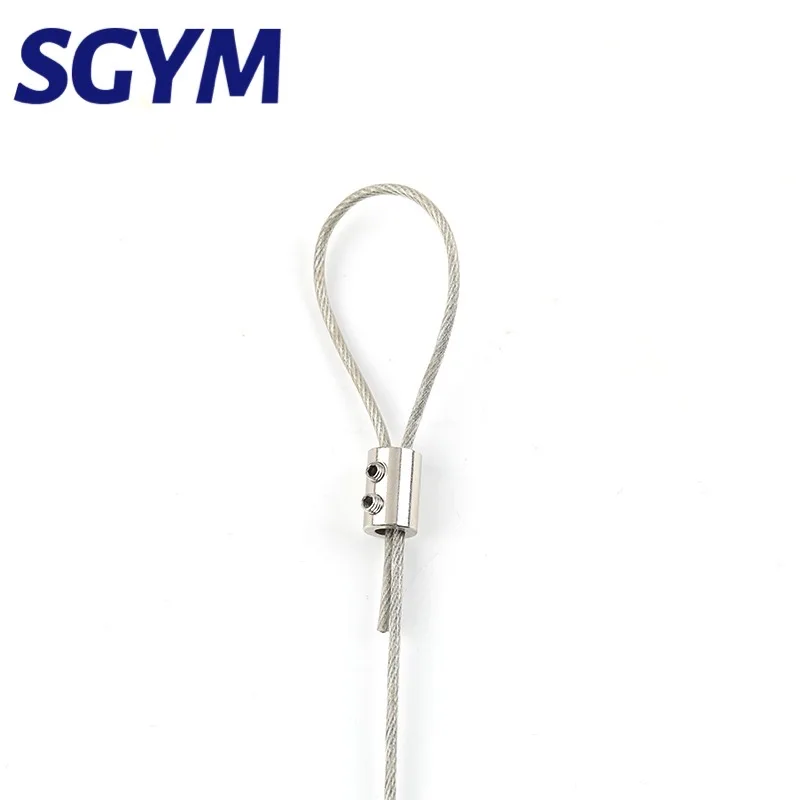 1.2/1.5/2/3mm Steel Wire Rope Buckle Adjustable Telescopic Double hole Thread Locker Tightens DIY Lamp Hanging Code Accessories