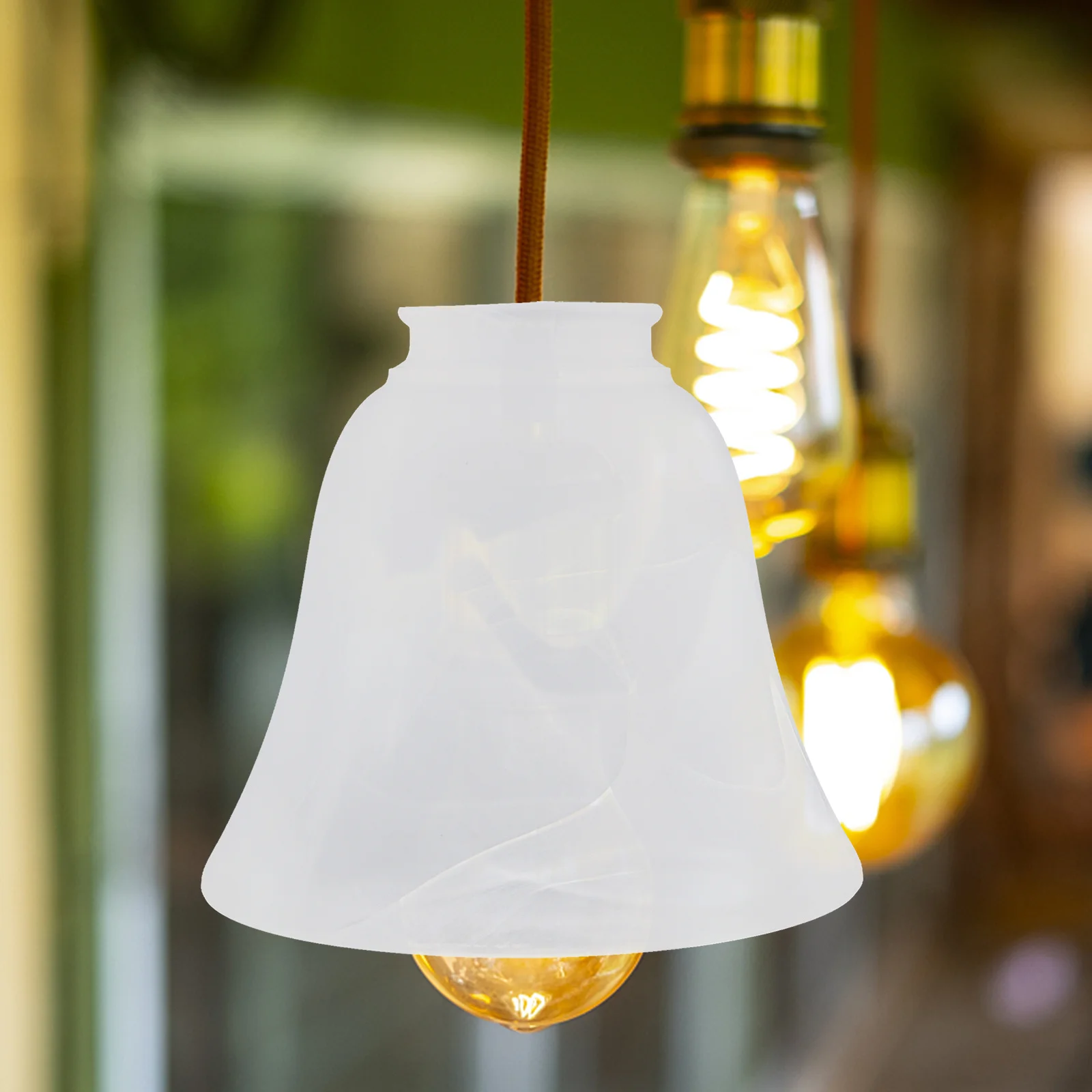 

Frosted Glass Lampshade Delicate Durable Design Ceiling Pendant Light Cover Home Lamp Holder Decorative Accessory