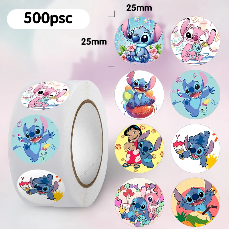 

500pcs Disney Lilo & Stitch Diy Stickers Anime Diary Laptop Luggage Skateboard Graffiti Decals Fun Classic Toy Stickers