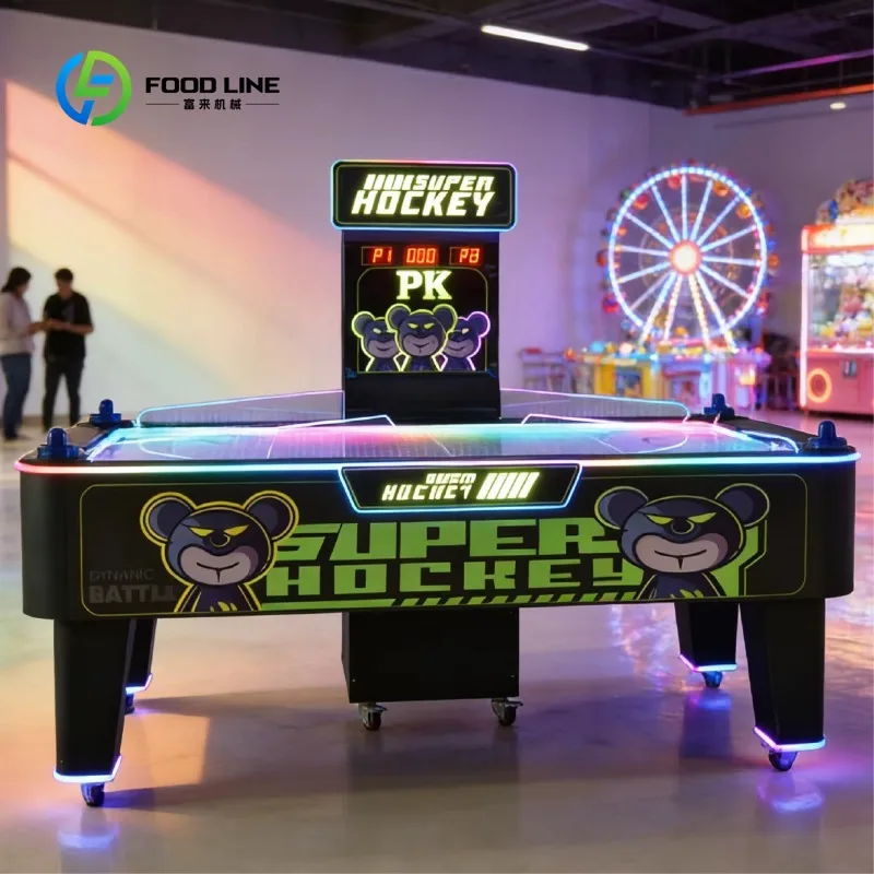 Custom Professional Metal Wood Air Hockey Table Arcade Game Machine Coin Operated Interactive Game Electronic Score Counter