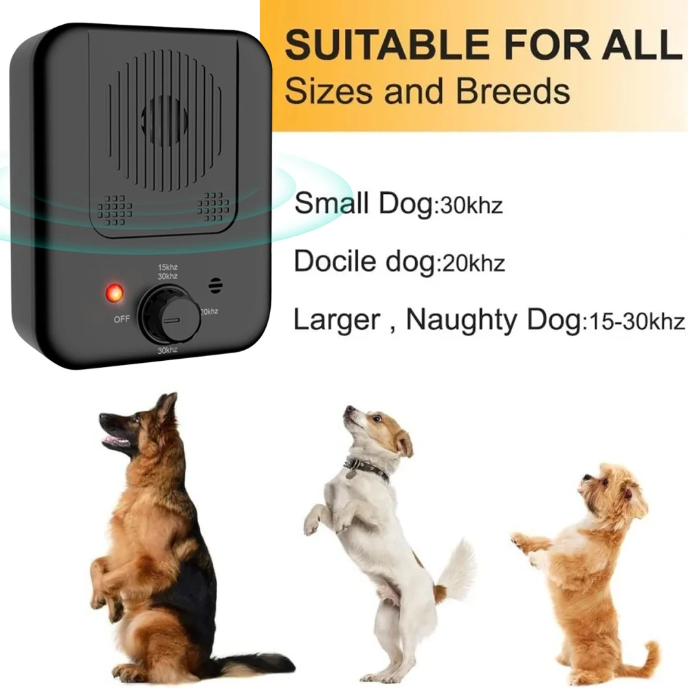 Anti Barking Device Ultrasonic Dog Bark Stopper Rechargeable Dog Deterrents Pet Repeller For Indoor Outdoor Dog Training Device