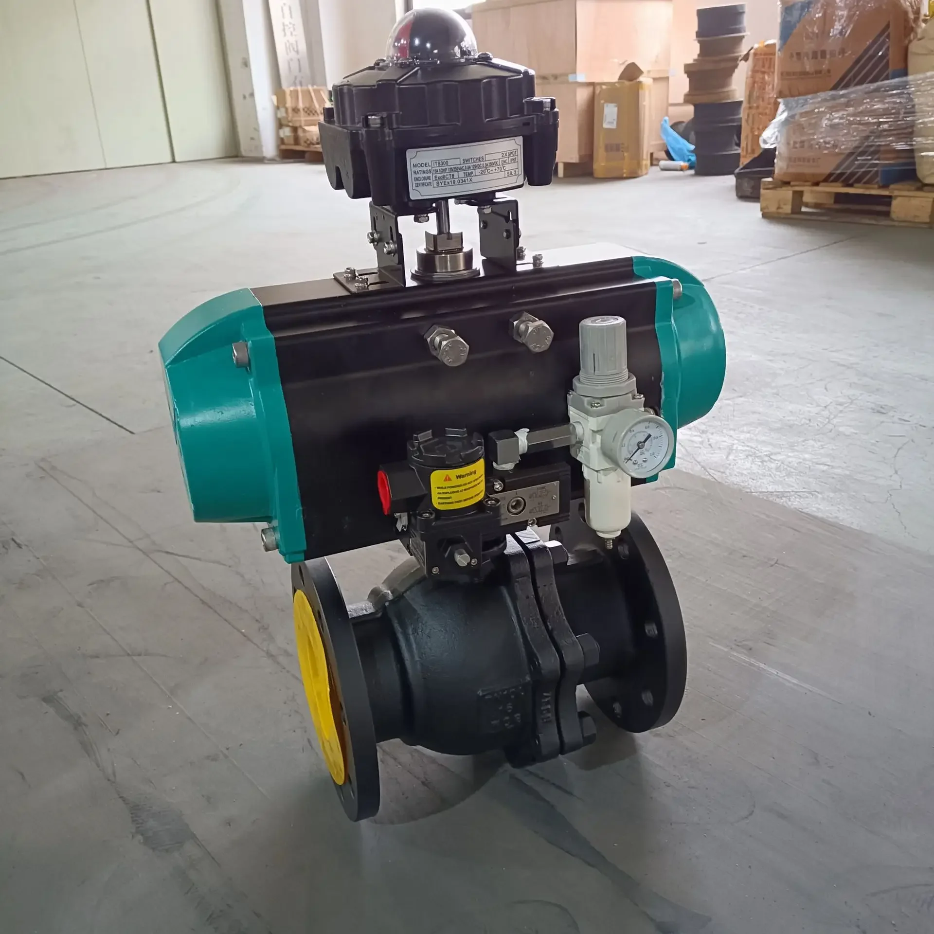 Pneumatic high platform explosion-proof shut-off valve, ball valve, high temperature Q641PPL-16C