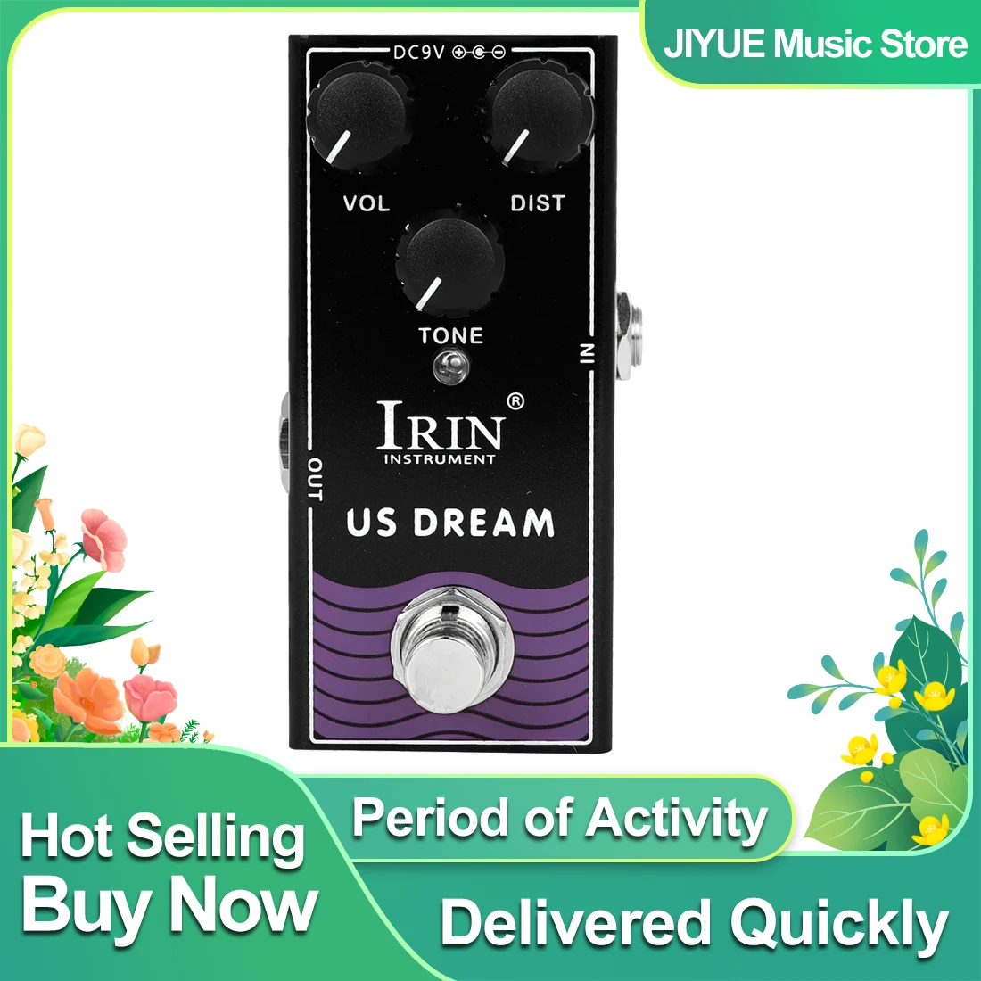 

IRIN RF-04 US Dream Distortion Педаль эффектов для электрогитары Distortion High-Gain Effect True Bypass Педаль Аксессуары для гитары