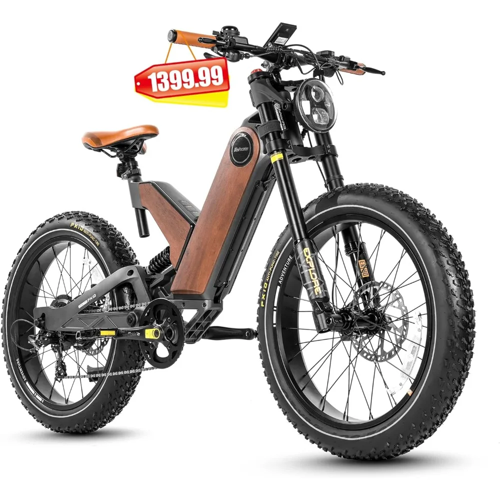 Electric Bike for Adults Peak 32Mph 1700W 48V 20Ah Fat Tire Electric Bike