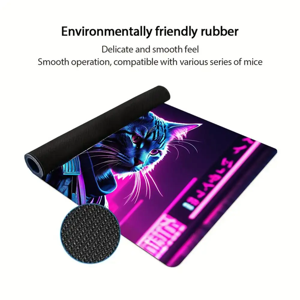 Большой абстрактный коврик для мыши с изображением животных, резиновый противоскользящий настольный коврик, игровые коврики, аксессуары для ПК, игровая клавиатура, коврик для мыши, моющийся в воде XXL