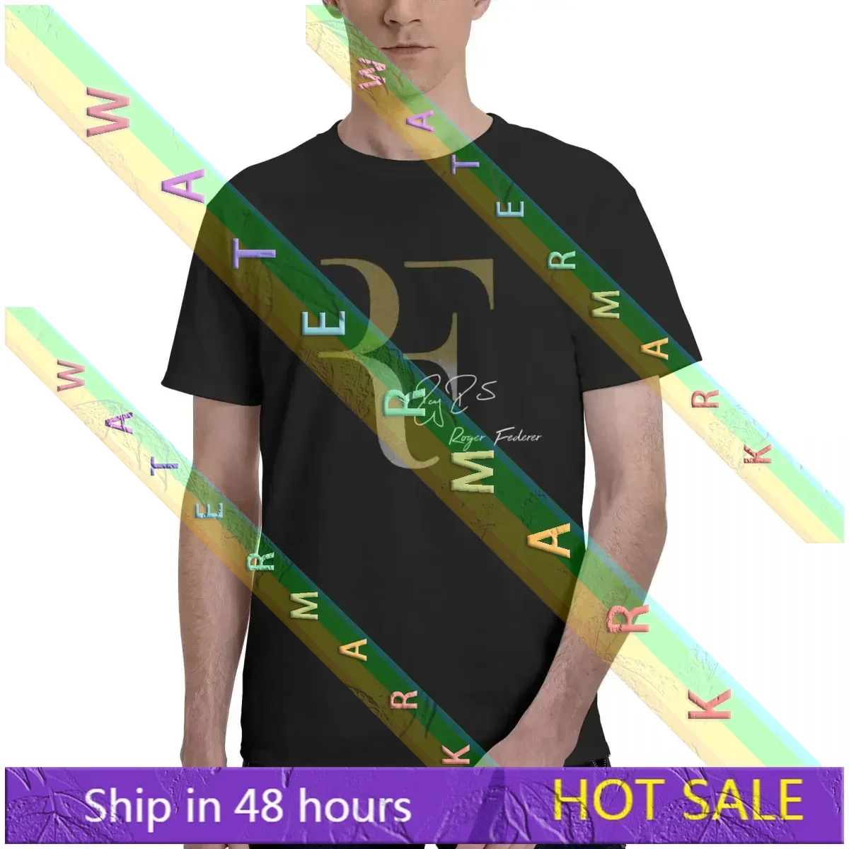 Roger Federer 100% Cotton T-shirt Male Fashion T Shirts Men Round Neck Short Sleeve S-3XL