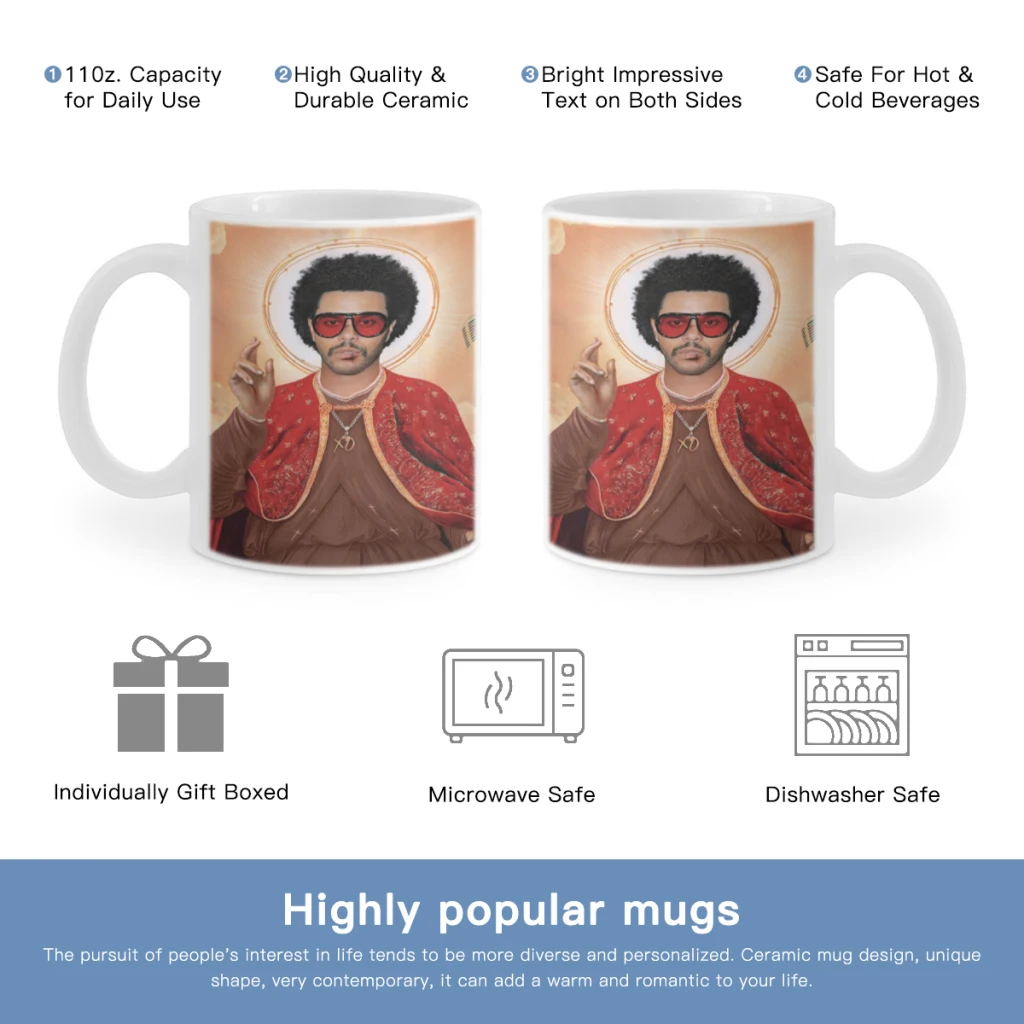 

Rap-Singer-Free shipping Ceramic Cup Coffee Oatmeal Breakfast Cup Creative Personality Mug