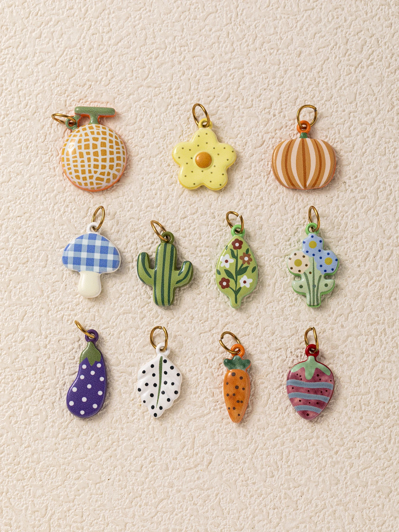316 Edelstahl Wasserdichte Farbbeständige Einfache und Frische Beliebte Pilz-Blatt-Blumen DIY Anhänger Charms für Schmuck – Detail 3