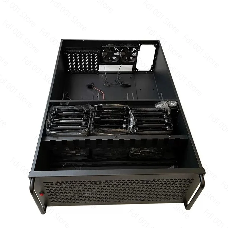 Châssis de serveur de stockage de données réseau multi-bit 4U 24 bits, montable en rack ATX