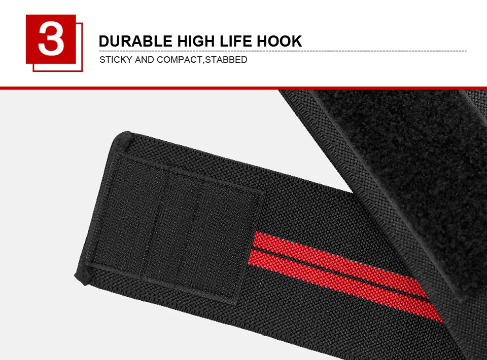 AOLIKES Kniebandagen (Paar) mit Riemen für Kniebeugen, Gewichtheben, Powerlifting, Beinpresse und Cross-Training-Kniebandagen für Kniebeugen – Detail 7