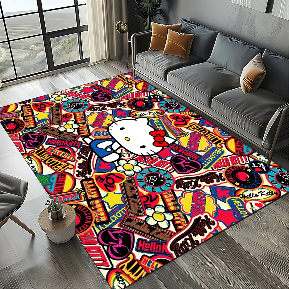 Hello Kitty Sanrio tapete bonito dos desenhos animados, tapete menina, sala  de estar, quarto, decoração de casa, antiderrapante para sofá, presente  para criança - AliExpress, image size:1000x1000