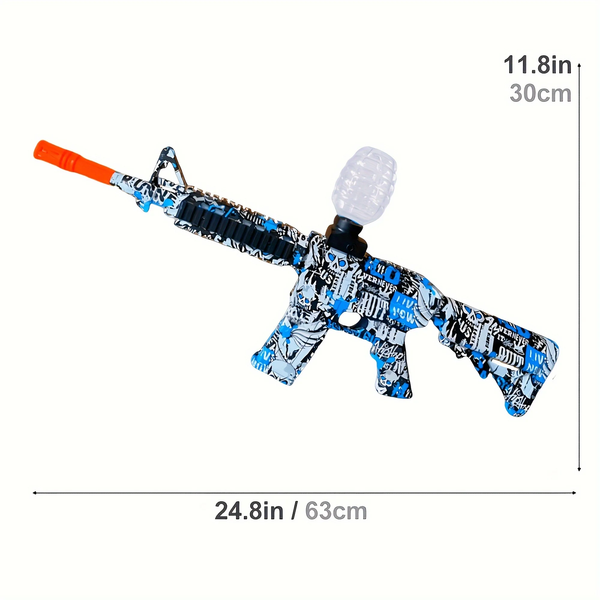 전기 볼 블래스터, 오르비즈 건 고성능 볼 블래스터 건 멋진 장난감 총, 충전식 스플래터 볼 장난감 (야외용)