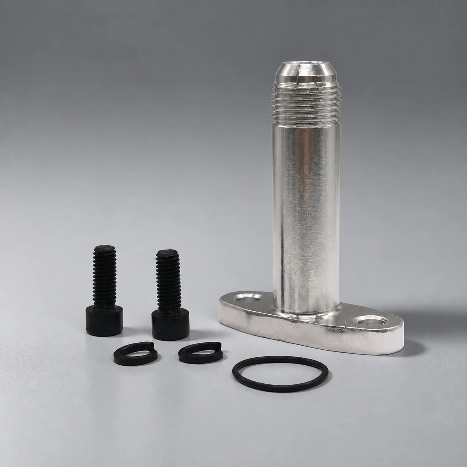 Turbocharger Oil-Drain Adapter with Extended Threaded Outlet Corrosion-Resistant 10AN Turbo Oil-Drain Flange Adapter Anti-Rust