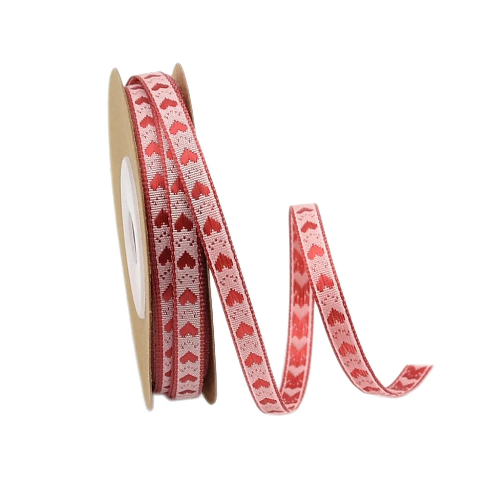 

1 Roll Heart Printed Colorful Ribbon Romantic Design 10M Long Valentine's Day Gift Wrapping DIY Wedding Decoration