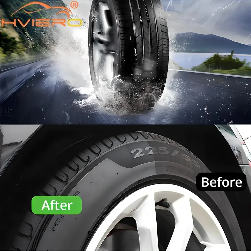 Tyre Gloss Hviero S22 Tire Coating Spray Hydrophobic Sealant Wax for Car Wheel Auto Re-black Shine Chemistry Filler Rust Removal