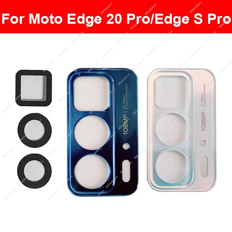 

For Motorola MOTO Edge 20 Pro Edge S Pro XT2153-1 Rear Camera Glass Lens Big Small Lens with Adhesive Sticker Replacement Parts