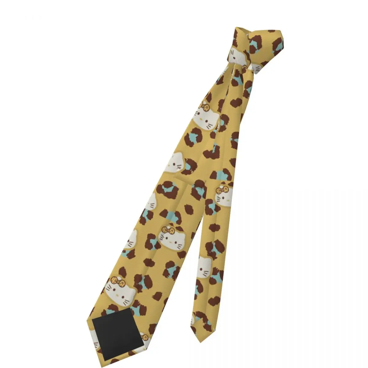 ليوبارد طباعة لطيف مرحبا كيتي القط ربطات العنق للجنسين البوليستر 8 سنتيمتر ربطات العنق الرجال سليم ضيق اكسسوارات Cravat مكتب الزفاف #3