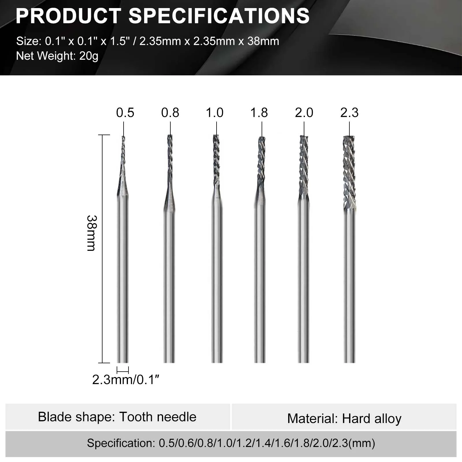 Jewelry Rotary Burr Set for Wax Engraving Carving Tool, Metal Craft Polishing Bits for Jewelry Making and Repair