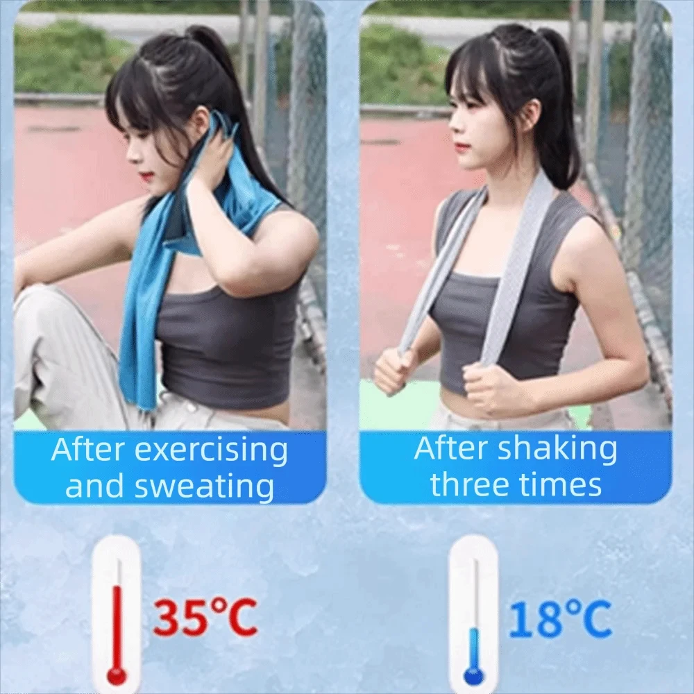 Breathable Cooling Towel Ultra Soft Quick Drying Microfiber Towels Sunstroke Prevention Lightweight Yoga Swimming Gym Towel