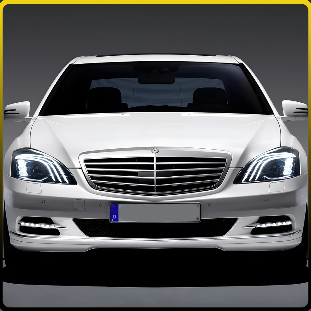 For Benz SClass W221 2006-2013 LED Auto Upgrade W222 Style Headlights Assembly Projector Lens Car Tool Accessories Plug and Play