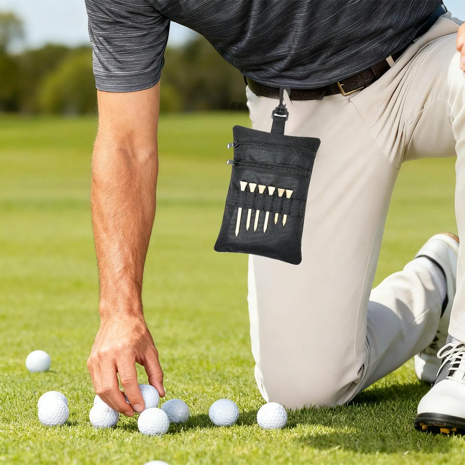 جديد كرة جولف الحقيبة سستة الخصر جيب جولف تي حقيبة لحزام الظهر التدريب في الهواء الطلق ممارسة السفر الصالة الرياضية الرجال أبي لاعب غولف