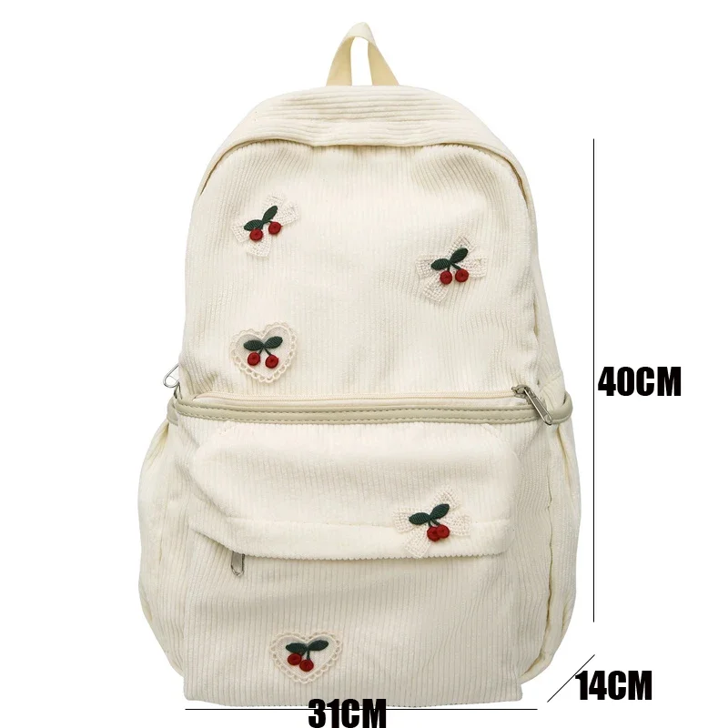 2025 Corduroy Woman Backpack School Book Bags For Teenage Girls Boys Harajuku Female College Bag Student Lady leisure BagPack