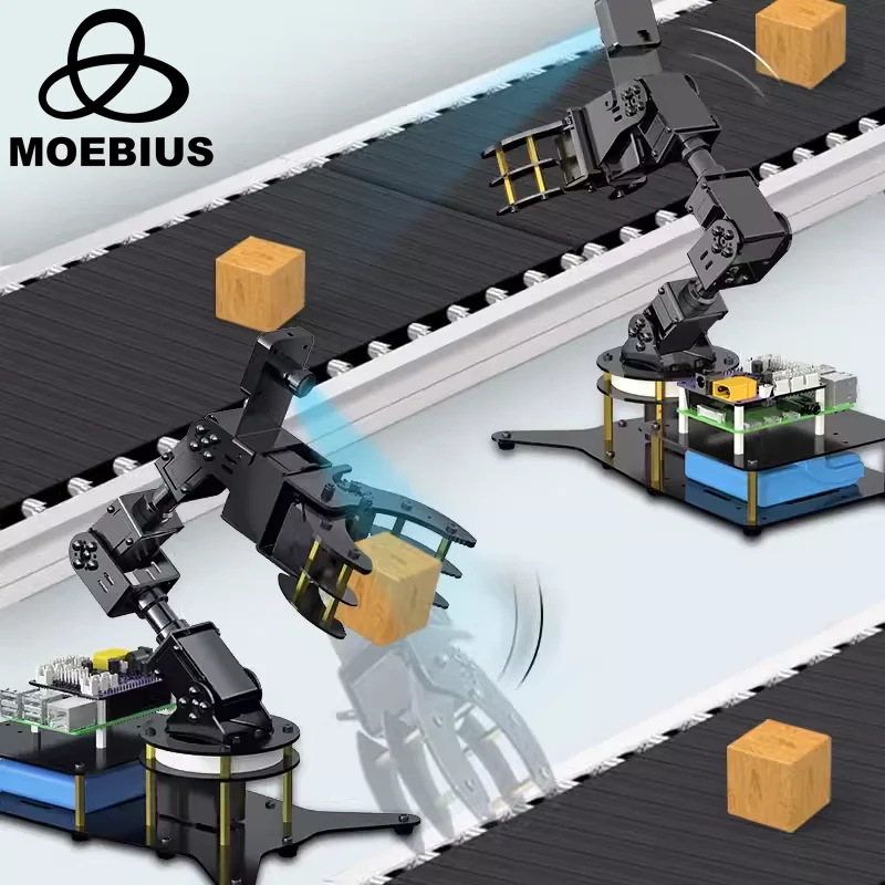 1.5Kg Belasting 6 Dof Robotarm Raspberry Pi Ai Visuele Herkenning Python Programmering Stem Robot Manipulator Klauw