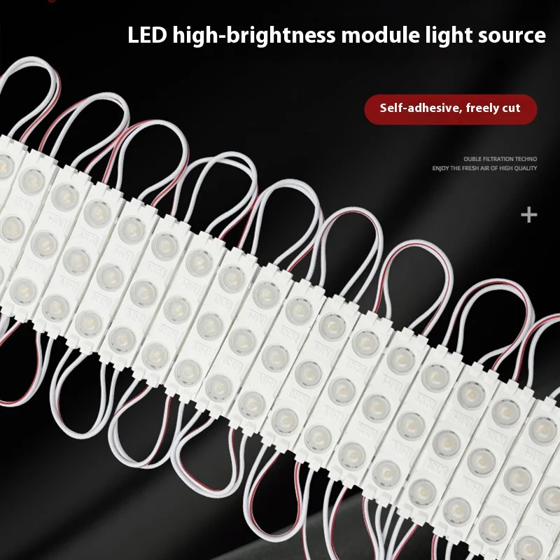 200pcs 1.5W 3LED Module DC12V 2835 Injection Light Advertisement Design Sign Backlight Shop Banner Waterproof IP65 White