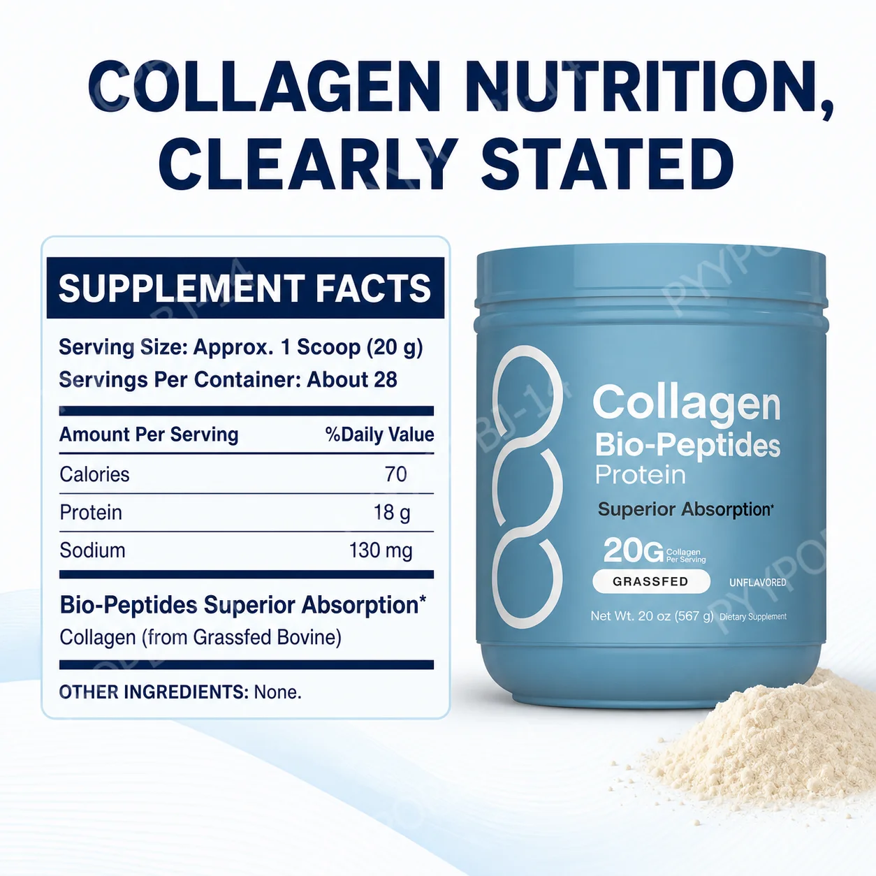 مسحوق ببتيدات الكولاجين 20 جرا - مراجعة Collagen Peptide Powder وسعره