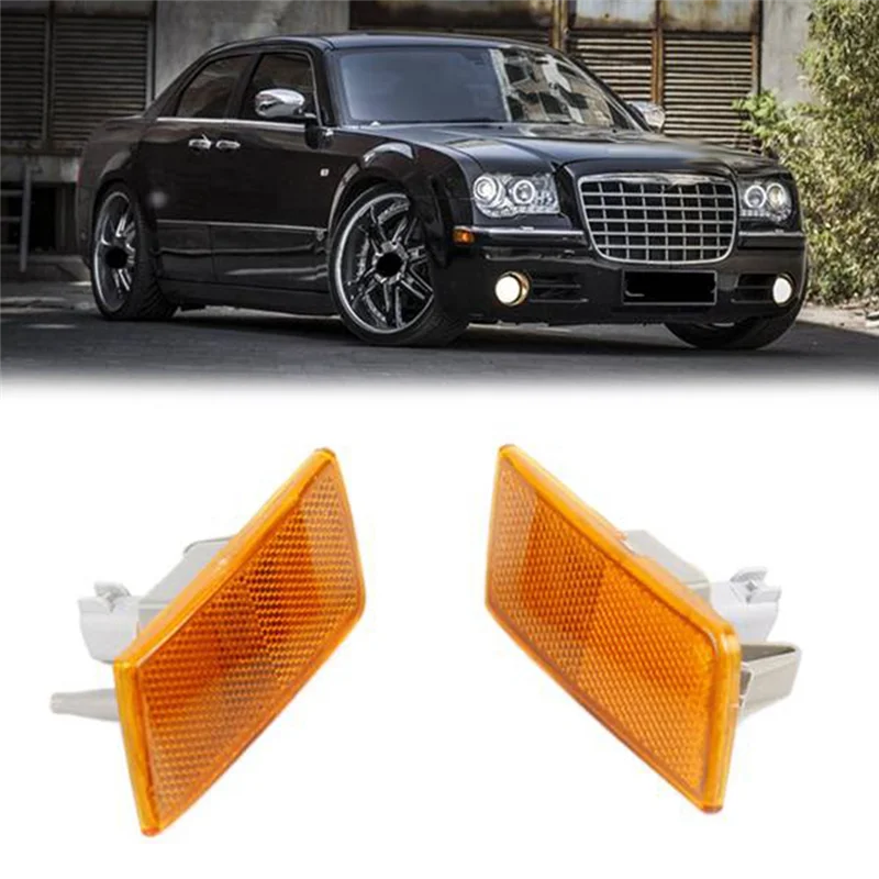 Car Left Right Front Bumper Side Turn Signal Lamp Marker Light Leaf Lamp for Chrysler 300 300C 04805860AA 04805861AA