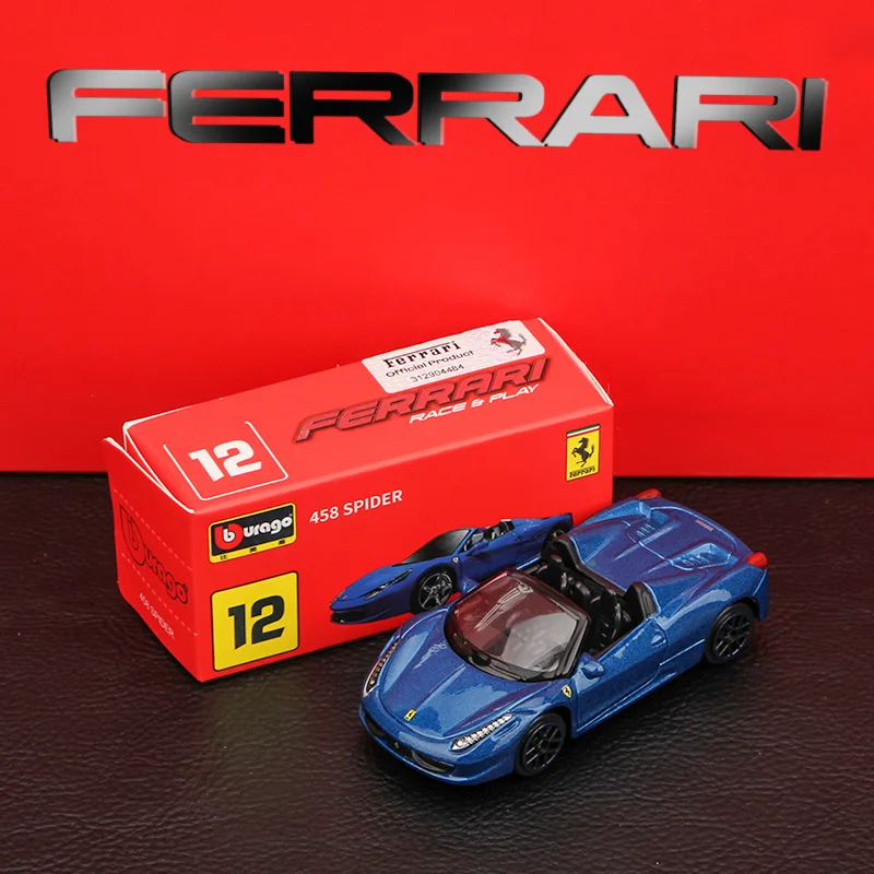 Bburago 1:64 Ferrari series Multiple models LAFerrari 488 458 ENZO F40 599 F12 car die-casting model small-scale toy collection