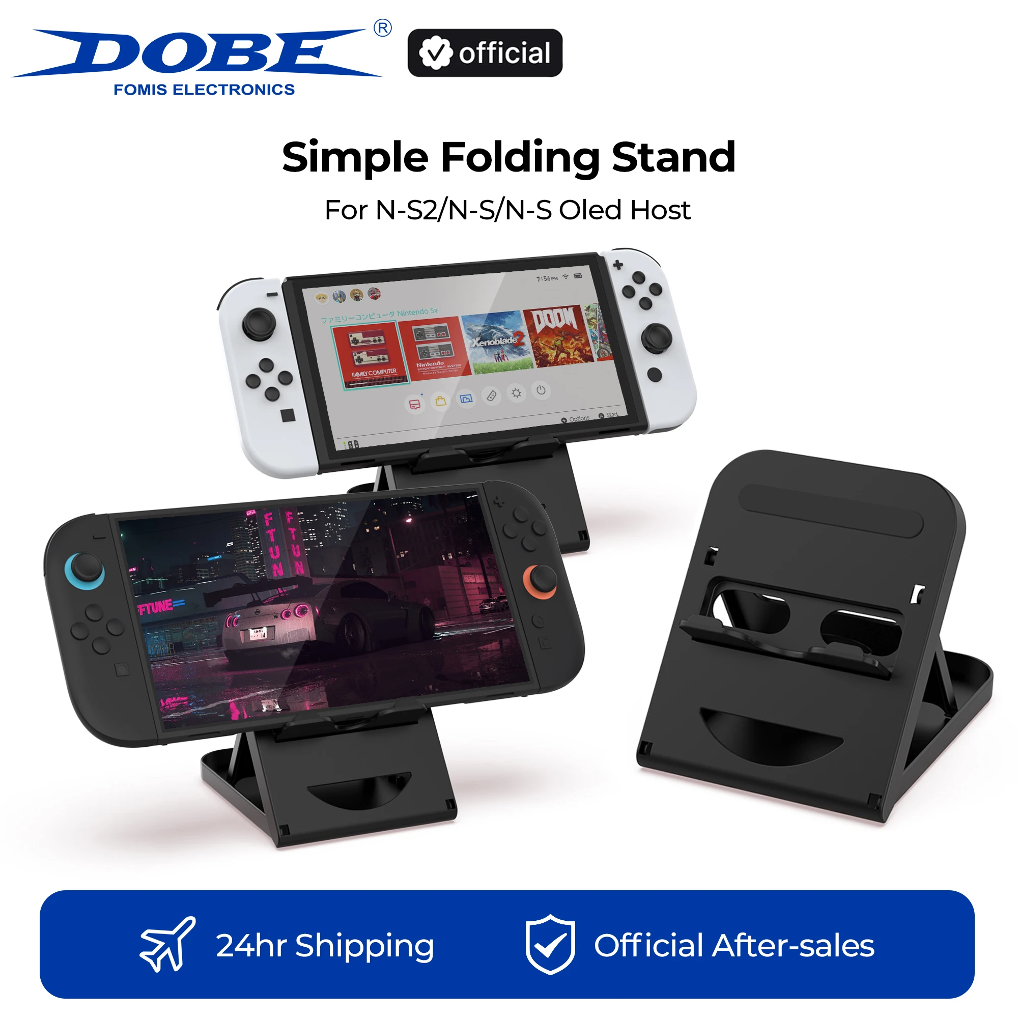 Soporte de Escritorio DOBE para Consola Serie Switch - Soporte Plegable Compatible con Switch 2/Switch/OLED, Ajustable