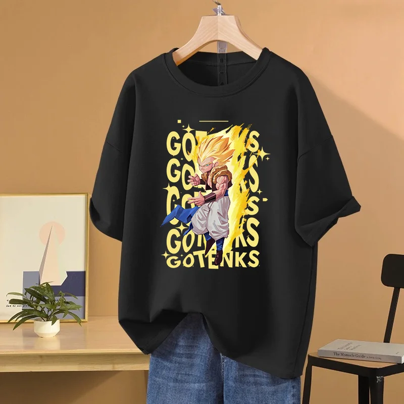 Anime Dragon Ball T-shirt Gotenks Printed Men's and Women's T-shirt Leisure Sports Street Student Couple T-shirt