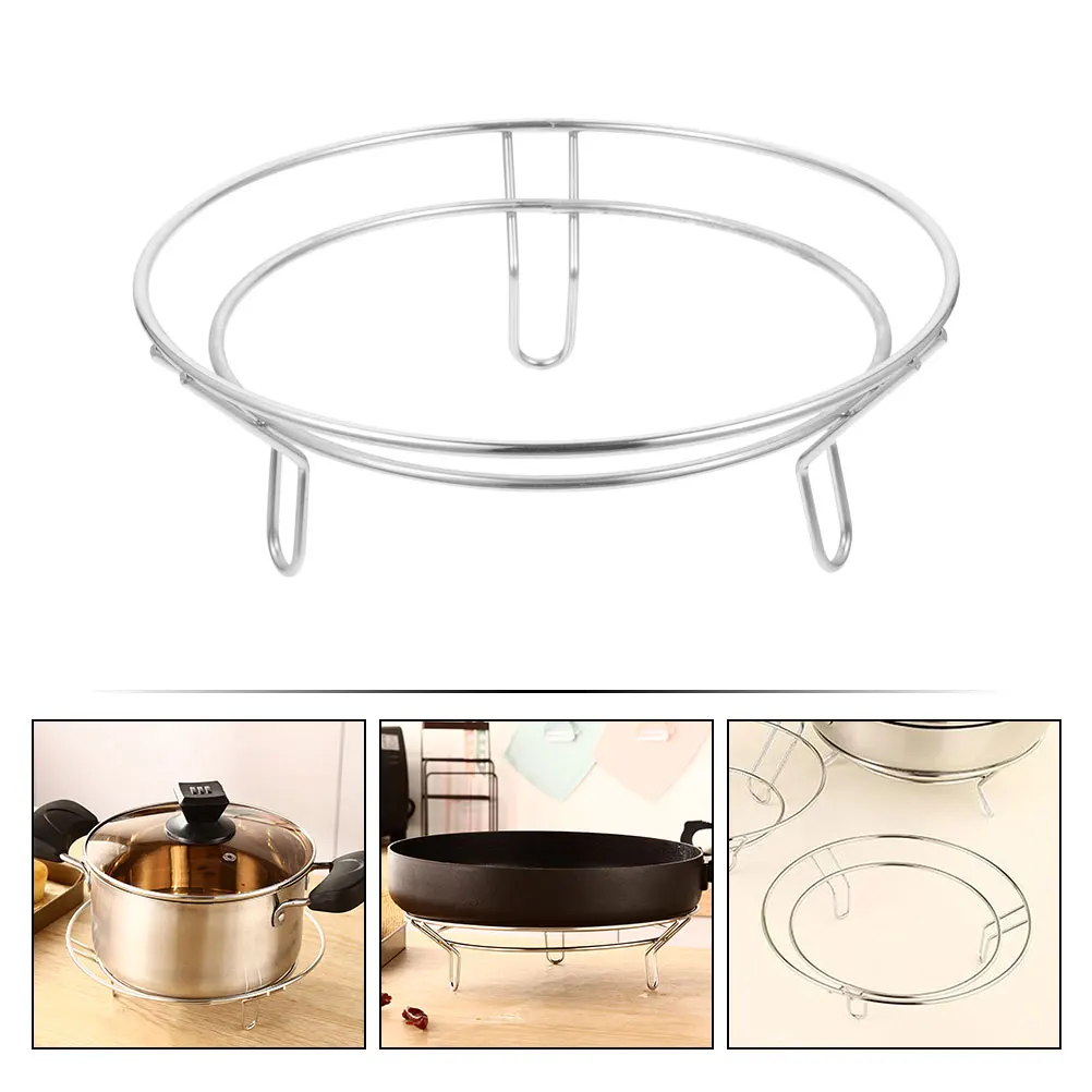 

Pot Rack Storage Cooling for Baking Insulation Pan Hanging Wok Stainless Steel Stand Support
