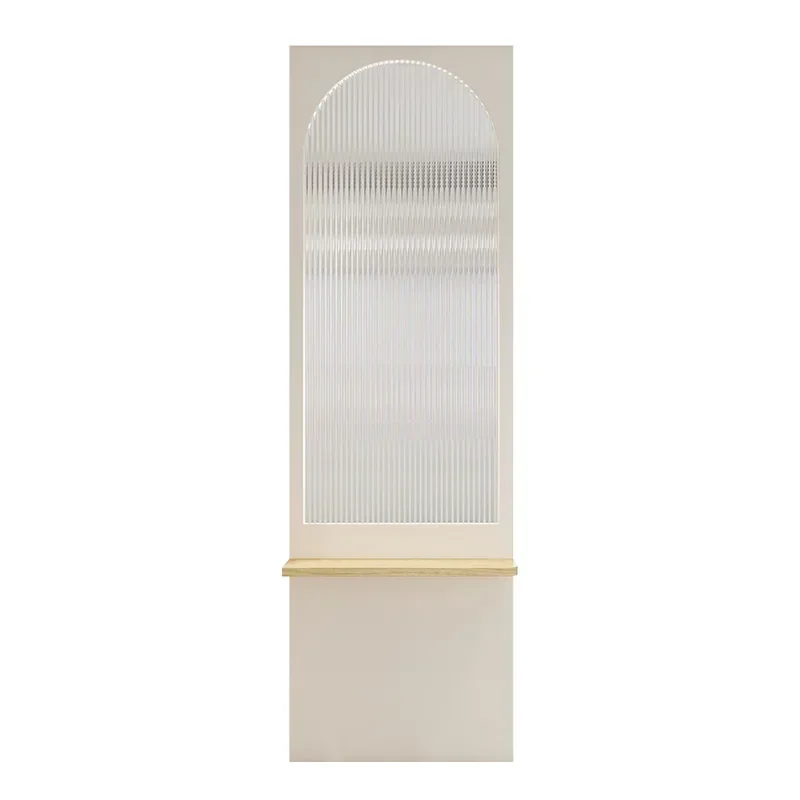 glass screen hook, bedroom toilet block, solid wood entrance, living room is facing the entrance door partition