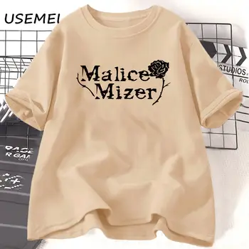 Tričko Malice Mizer Rose pro ženy i muže, rocková hudba, grafická trička, kulatý výstřih, bavlněná trička s krátkým rukávem, nadměrné velikosti, streetwear 10 nejlepší prodej zlomyslný lakomec - №1