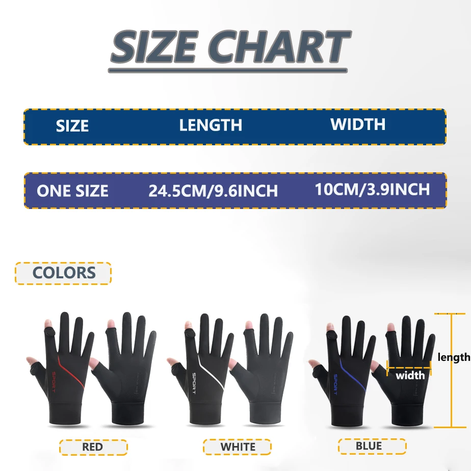 قفازات MuqiNush لصيد الأسماك والصيد والرياضة والجري وركوب الدراجات مقاومة للماء وغير قابلة للانزلاق للرجال والنساء لقيادة الجولف