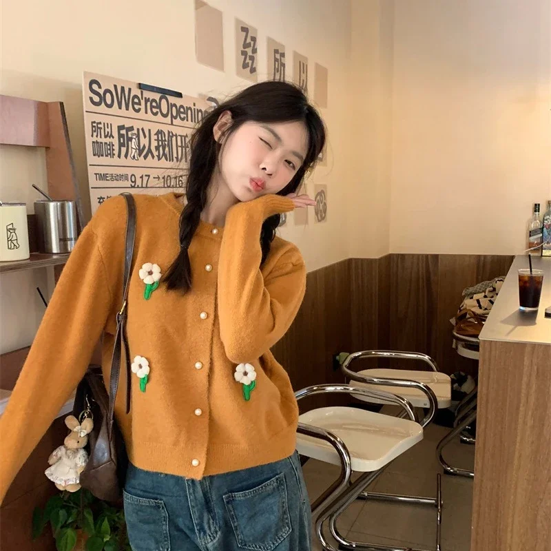 

Women Cardigan Gentle Style Soft Short Sweater Design Niche Lethargic Senior Versatile Knit Cardigan Female Sweet Cute Cardigan