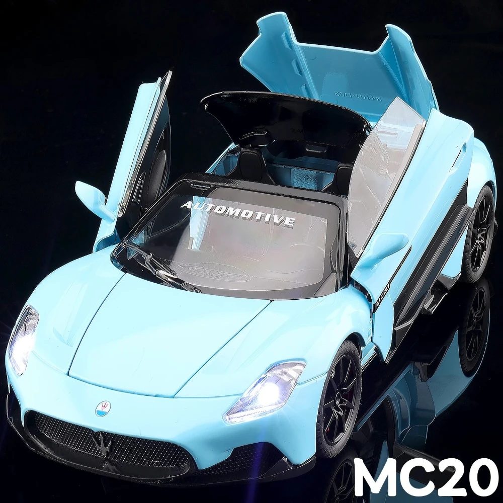 

1:24 MC20 Panamera Sports Car Model Toy Alloy Diecast Doors Opened Sound Light Pull Back Miniature Supercar Ornaments Gifts